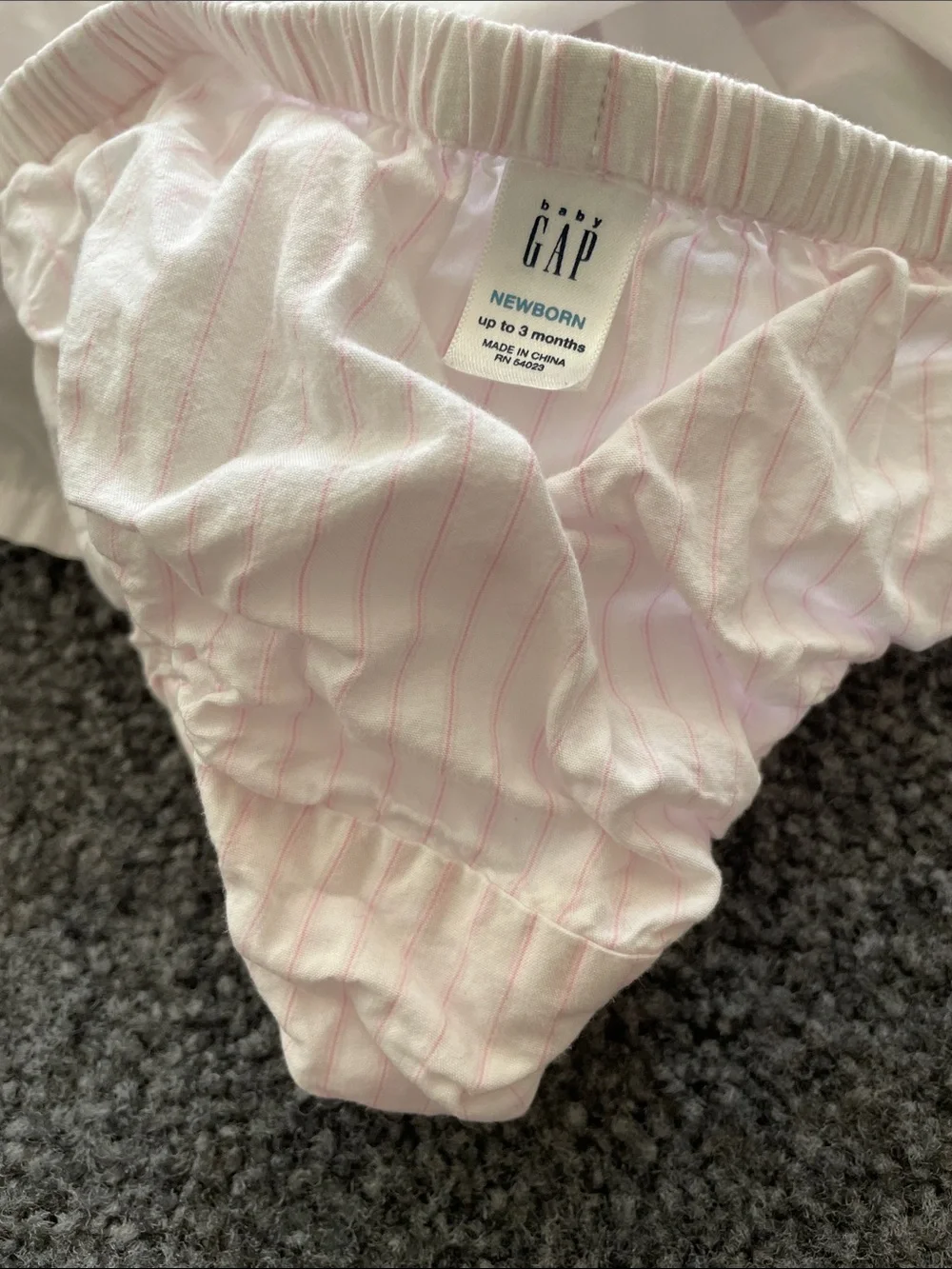 GAP Infant Light Pink Ruffle Dress with Matching Bloomers